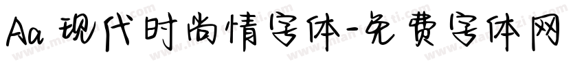 Aa 现代时尚情字体字体转换
